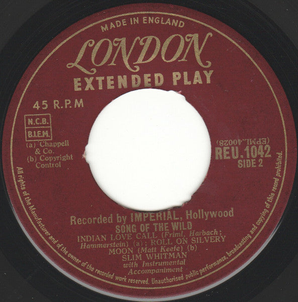 Slim Whitman - Song Of The Wild 42411 Vinyl Singles EP Vinyl Goed / Hoes Generic