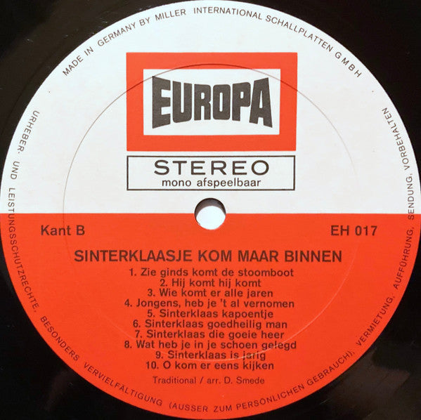 Kinderkoor Heideveld, Ria Roos - Sinterklaasje Kom Maar Binnen (LP) 52165 Vinyl LP Vinyl Goed / Hoes Goed