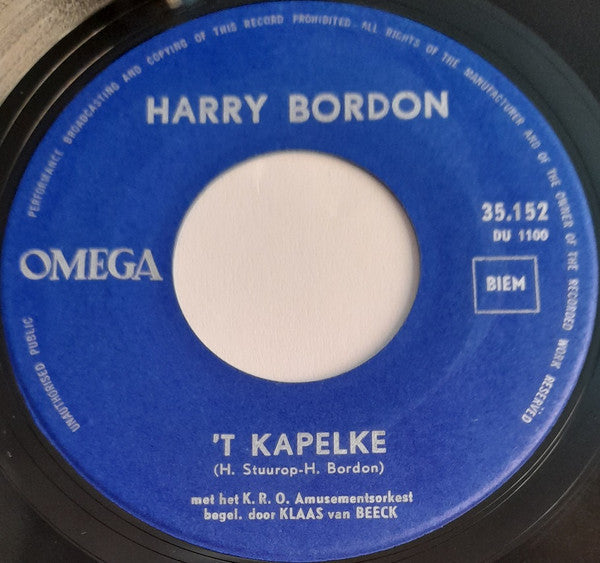 Harry Bordon - Wie Sjoen Os Limburg Is Vinyl Singles Vinyl Zeer Goed / Hoesje Goed "VINYLSINGLES.NL"