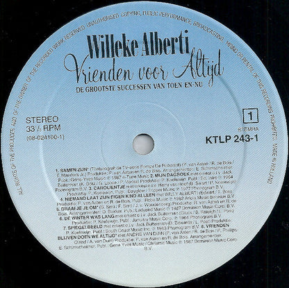 Willeke Alberti - Vrienden Voor Altijd - De Grootste Successen Van Toen-En-Nu (LP) 52204 Vinyl LP Vinyl Goed / Hoes Goed