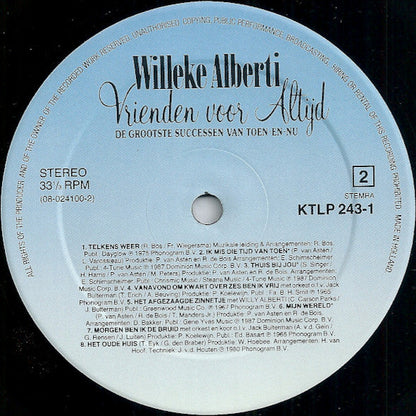 Willeke Alberti - Vrienden Voor Altijd - De Grootste Successen Van Toen-En-Nu (LP) 52204 Vinyl LP Vinyl Goed / Hoes Goed