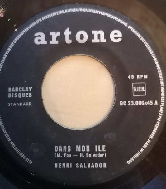 Henri Salvador - Dans Mon Ile Vinyl Singles Vinyl Zeer Goed / Hoesje Goed "VINYLSINGLES.NL"