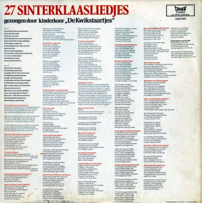 Kinderkoor De Kwikstaartjes - 27 Sinterklaasliedjes (LP) 46592 Vinyl LP JUKEBOXSINGLES.NL   