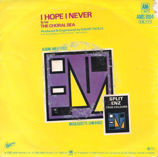 Split Enz - Ich hoffe, ich werde nie 38521