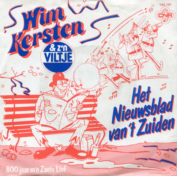 Wim Kersten en De Viltjes - Het Nieuwsblad Van Het Zuiden 04726 Vinyl Singles Vinyl Goed / Hoes Goed