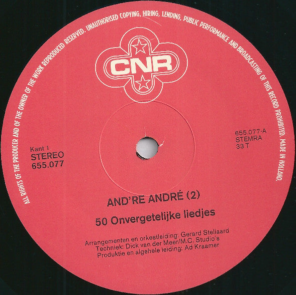 André van Duin - And're Andre 2 - 50 Onvergetelijke Liedjes (LP) 41394 Vinyl LP JUKEBOXSINGLES.NL   