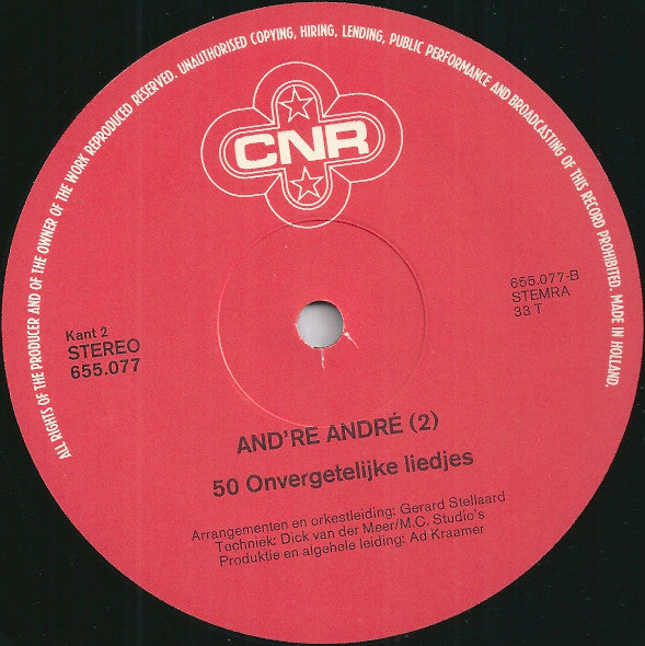 André van Duin - And're Andre 2 - 50 Onvergetelijke Liedjes (LP) 41394 Vinyl LP JUKEBOXSINGLES.NL   