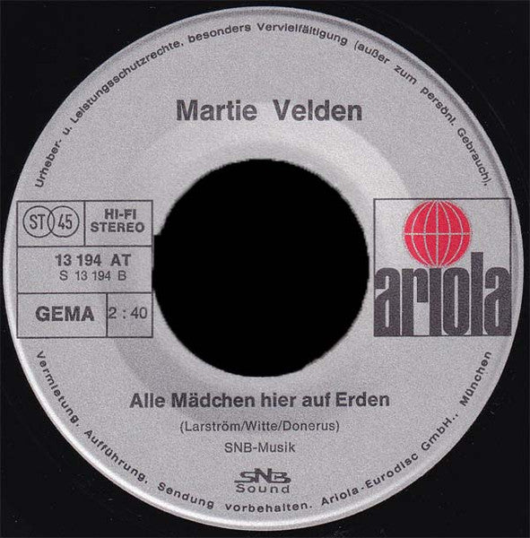 Martie Velden - Das Erinnert Mich An Dich 23531