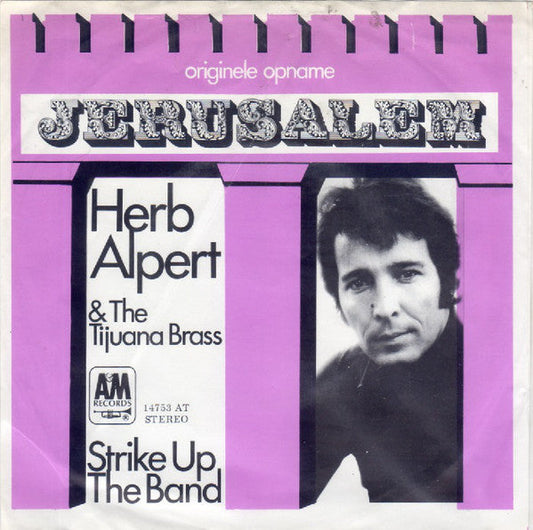 Herb Alpert & The Tijuana Brass - Jerusalem Vinyl Singles Vinyl Zeer Goed / Hoesje Goed "VINYLSINGLES.NL"