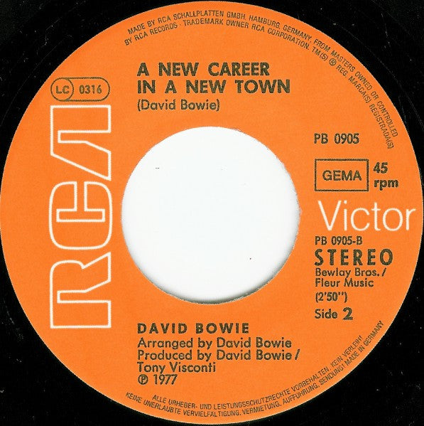 David Bowie - Sound And Vision Vinyl Singles Vinyl Zeer Goed / Hoesje Generic "VINYLSINGLES.NL"