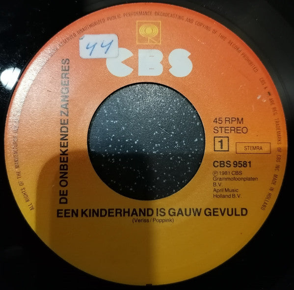 Onbekende Zangeres - Een Kinderhand Is Gauw Gevuld 41591 Vinyl Singles Toevoegen Vinyl Goed / Hoes Generic