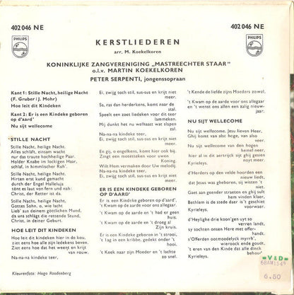 Mastreechter Staar - Kerstliederen 40712 Vinyl Singles EP Vinyl Goed / Hoes Goed