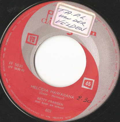 Betty Fransen - Lass' Mein Herz Nicht Weinen 24058