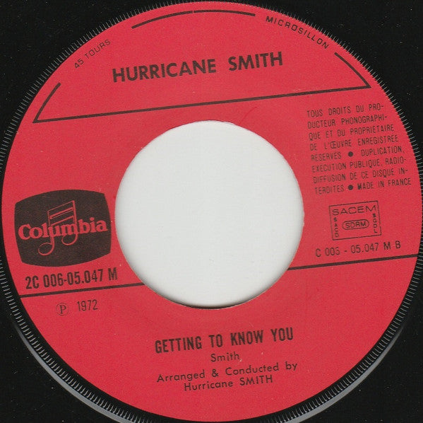 Hurricane Smith - Oh Babe, What Would You Say Vinyl Singles Vinyl Zeer Goed / Hoesje Generic "VINYLSINGLES.NL"