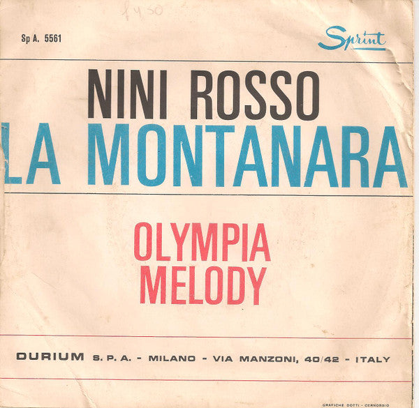 Nini Rosso - La Montanara 38171 Vinyl Singles Vinyl Goed / Hoes Goed