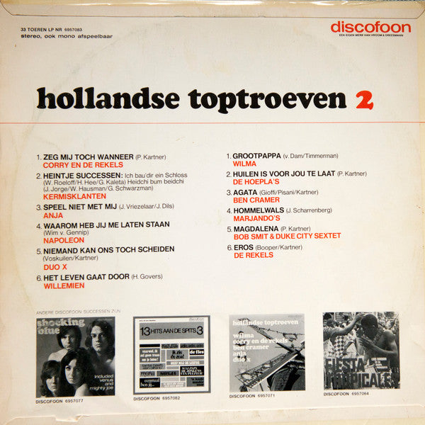 Various - Hollandse Toptroeven 2 (LP) 49956 Vinyl LP JUKEBOXSINGLES.NL   