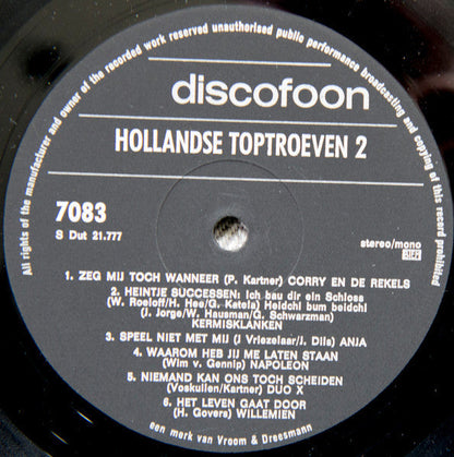 Various - Hollandse Toptroeven 2 (LP) 49956 Vinyl LP JUKEBOXSINGLES.NL   