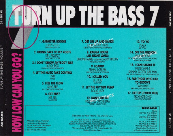 Various - Turn Up The Bass Volume 7 (CD) 70436 Compact Disc Goede Staat