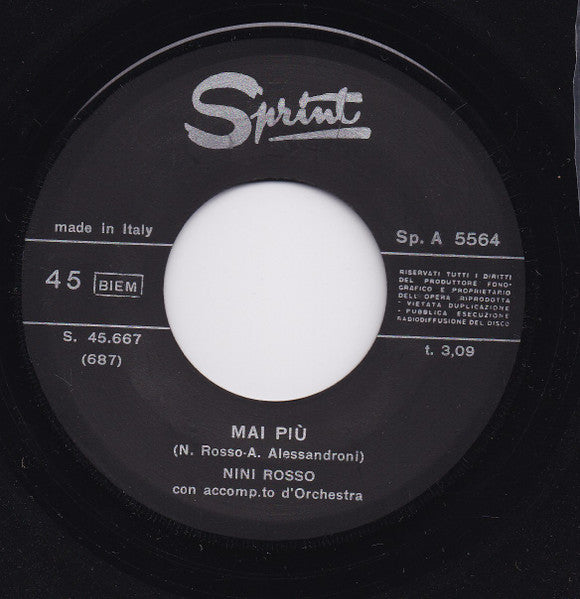 Nini Rosso - Mai Piu' 40016 Vinyl Singles Vinyl Goed / Hoes Generic