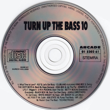 Various - Turn Up The Bass Volume 10 (CD) 70849 Compact Disc Goede Staat