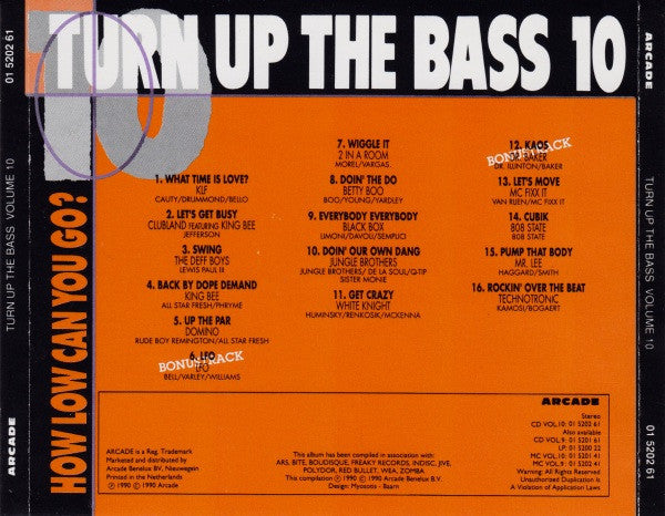 Various - Turn Up The Bass Volume 10 (CD) 70849 Compact Disc Goede Staat