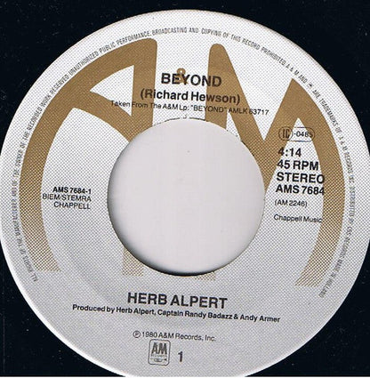 Herb Alpert - Beyond Vinyl Singles Vinyl Zeer Goed / Hoesje Generic "VINYLSINGLES.NL"