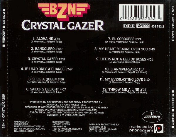 BZN - Crystal Gazer (CD) 70692 Compact Disc Goede Staat