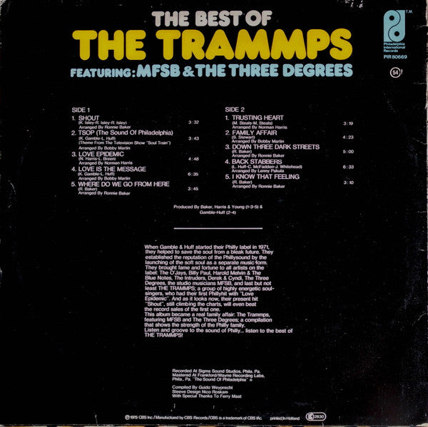 Trammps – Best Of Trammps mit: MFSB &amp; Three Degrees (LP) 50782