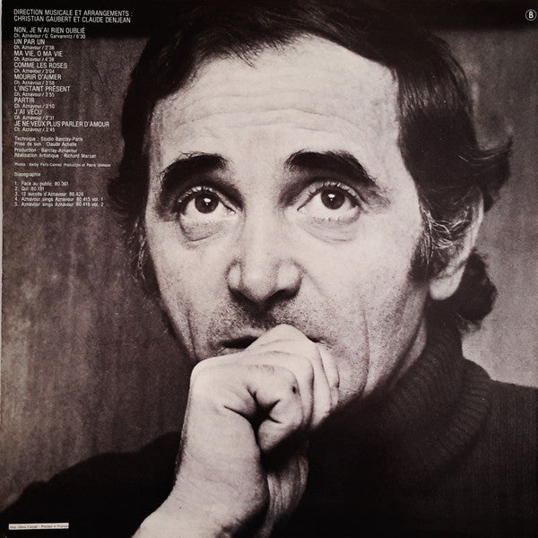 Charles Aznavour – Non, Je N'ai Rien Oublié (LP) 43110 Vinyl LP JUKEBOXSINGLES.NL   