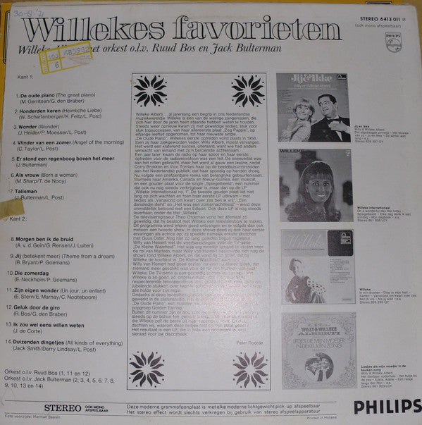 Willeke Alberti - Willekes Favorieten (LP) 46957 Vinyl LP JUKEBOXSINGLES.NL   