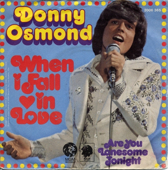 Donny Osmond - When I Fall In Love Vinyl Singles Media VG+ / Sleeve G+