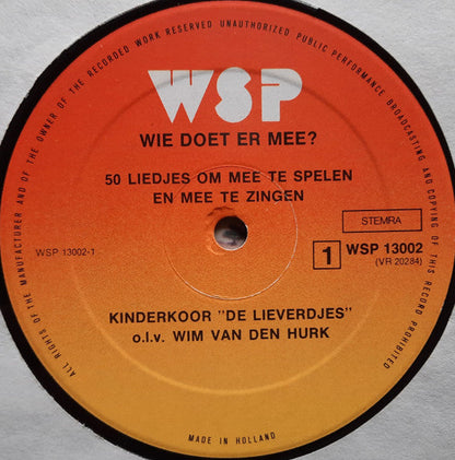 Kinderkoor De Lieverdjes ‎- Wie Doet Er Mee (LP) 50106 Vinyl LP JUKEBOXSINGLES.NL   