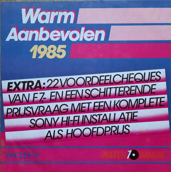 Various - Warm Aanbevolen 1985 (LP) Vinyl LP Vinyl Goed / Hoes Goed