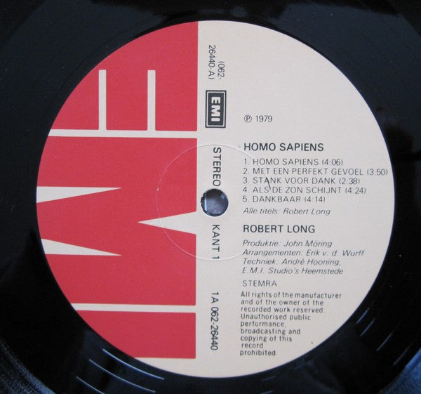 Robert Long - Homo Sapiens (LP) 49132 Vinyl LP JUKEBOXSINGLES.NL   