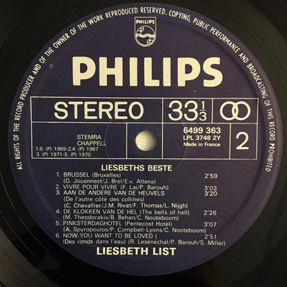 Liesbeth List - Liesbeth's Best (LP) 49670
