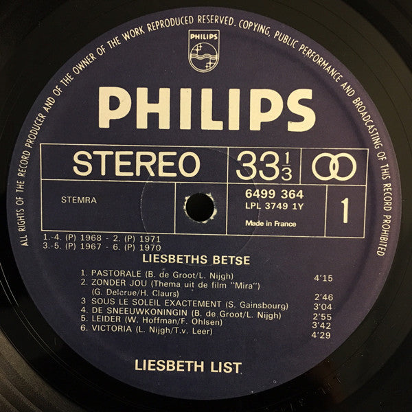 Liesbeth List - Liesbeth's Best (LP) 49670