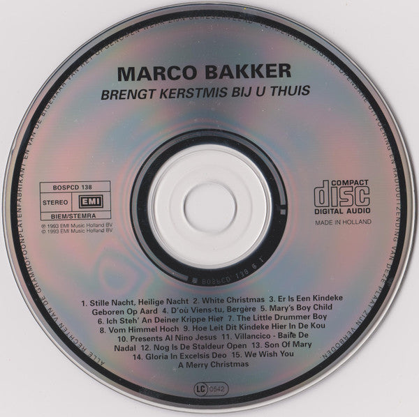 Marco Bakker - Brengt Kerstmis Bij U Thuis (CD) 70863 Compact Disc Goede Staat