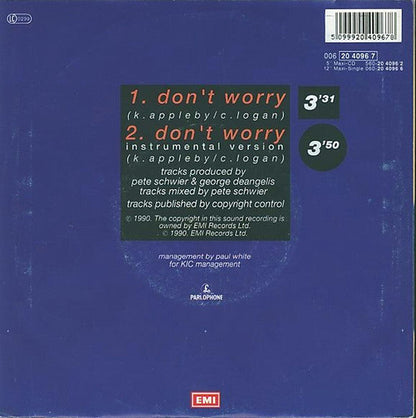 Kim Appleby - Don't Worry 27836 Vinyl Singles Vinyl Goed / Hoes Goed