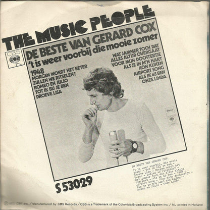 Gerard Cox - 't Is Weer Voorbij, Die Mooie Zomer 41950 Vinyl Singles Vinyl Goed / Hoes Goed