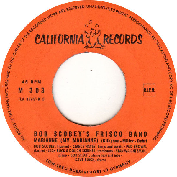 Bob Scobey's Frisco Band - Marianne 15845