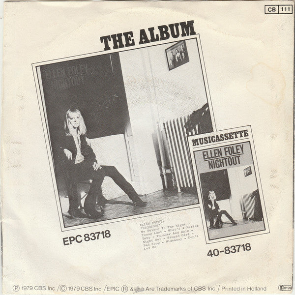 Ellen Foley - We Belong To The Night 34089 Vinyl Singles Vinyl Zeer Goed / Hoesje Goed "VINYLSINGLES.NL"