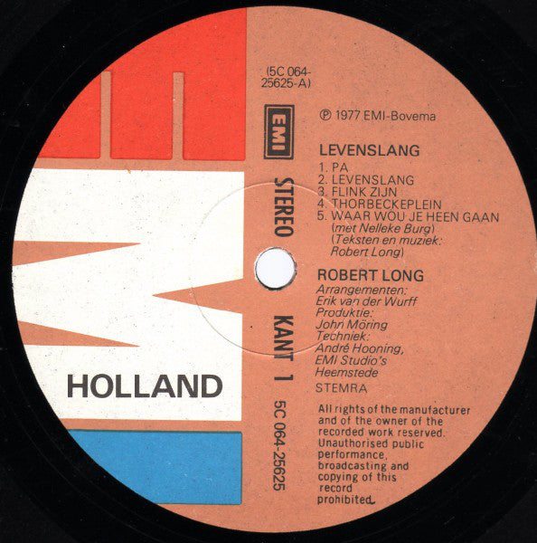 Robert Long - Levenslang (LP) Vinyl LP Vinyl Goed / Hoes Goed