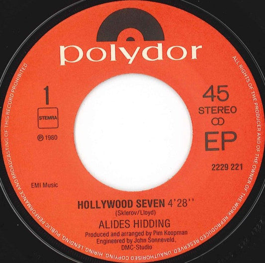 Alides Hidding - Hollywood Seven 02585 Vinyl Singles Vinyl Goed / Hoes Generic