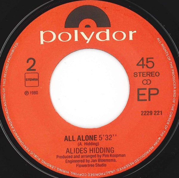 Alides Hidding - Hollywood Seven 02585 Vinyl Singles Vinyl Goed / Hoes Generic
