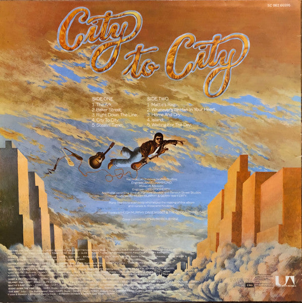 Gerry Rafferty - City To City (LP) Vinyl LP Vinyl Goed / Hoesje Goed "VINYLSINGLES.NL"