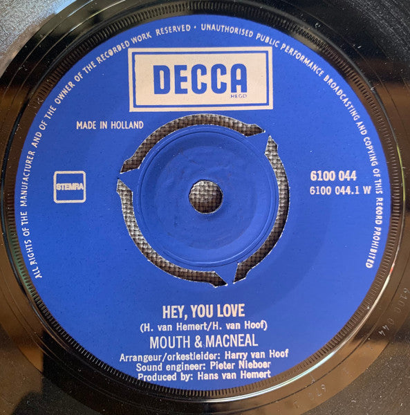 Mouth & MacNeal - Hey, You Love 41780 Vinyl Singles Vinyl Goed / Hoes Goed