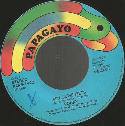 Ronny - M'n Ouwe Fiets 00071 Vinyl Singles Vinyl Goed / Hoes Redelijk