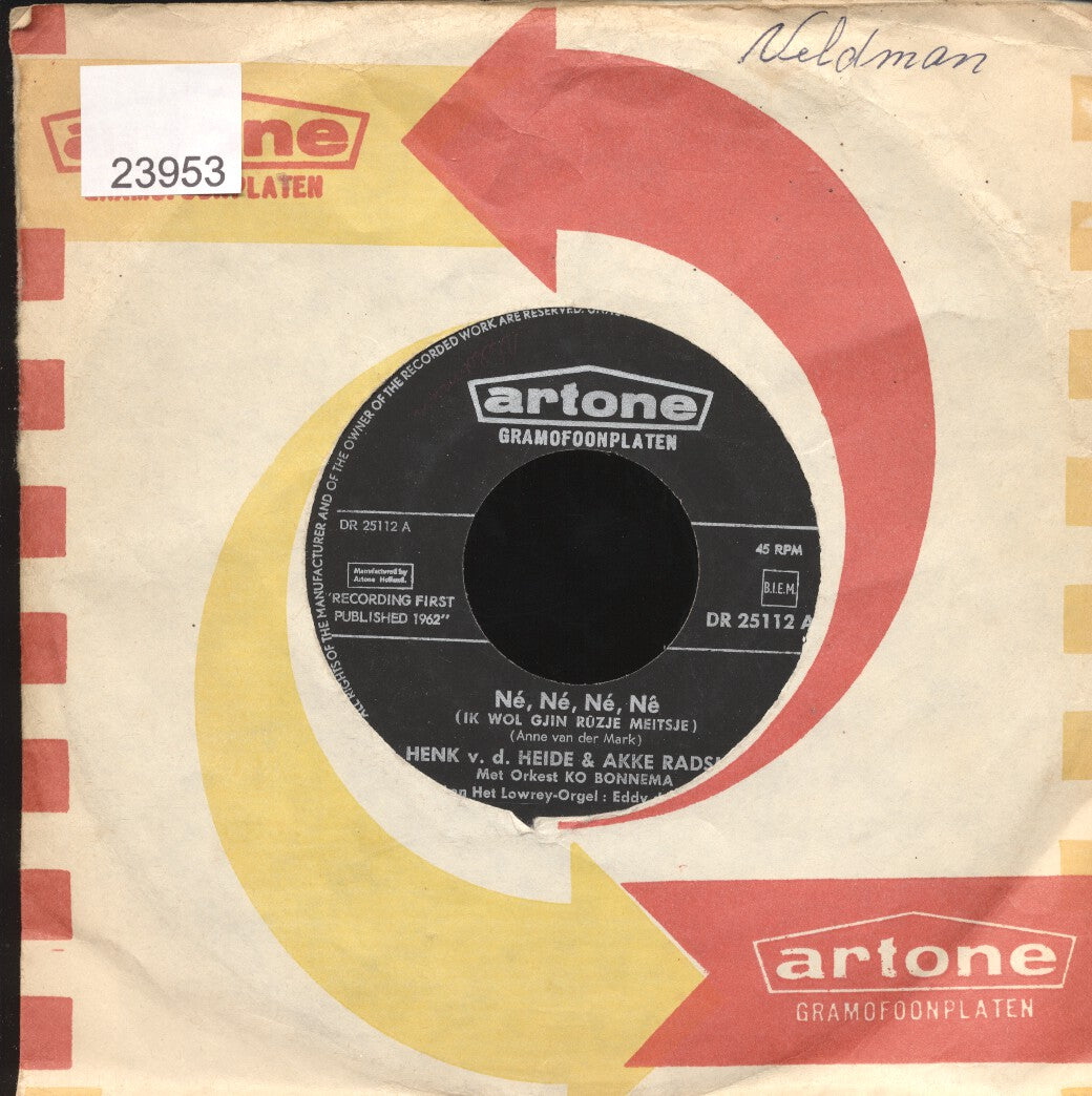 Henk Van Der Heide & Akke Radsma - Na, Na, Na, Na (Ik Wol Gjin Ruzje Meitsje) Vinyl Singles Vinyl Zeer Goed / Hoesje Goed "VINYLSINGLES.NL"
