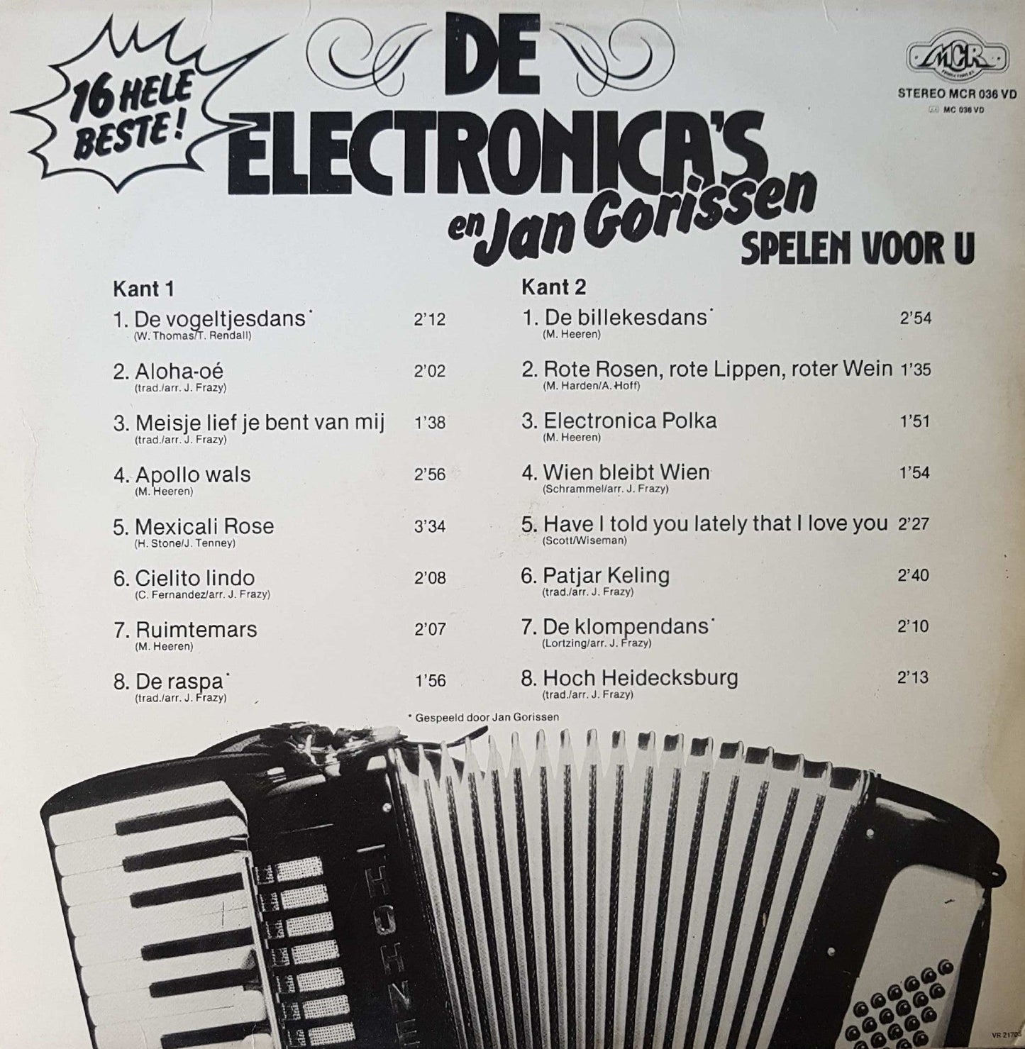 Electronics And Jan Gorissen – The Electronics And Jan Gorissen Play For You (LP) 41576 (VM)