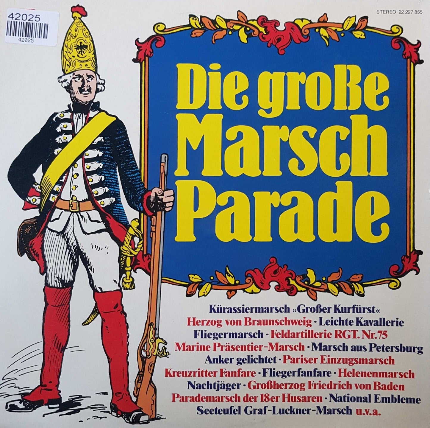 Heeresmusikkorps / Marine Musikkops Ostsee - Die große Marsch Parade (LP) Vinyl LP Dubbel Vinyl Zeer Goed / Hoesje Goed "VINYLSINGLES.NL"